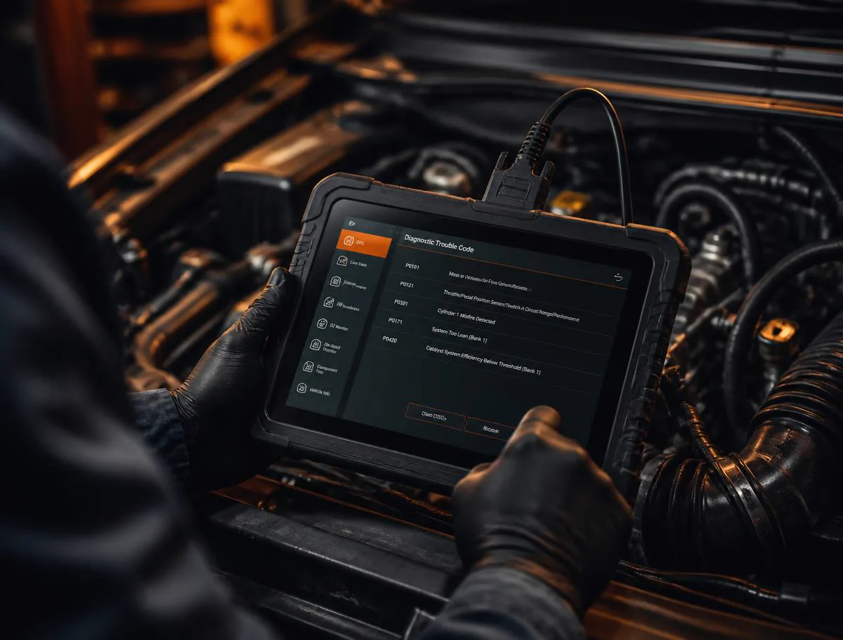 Profissional da Tecnocar realizando avaliação técnica